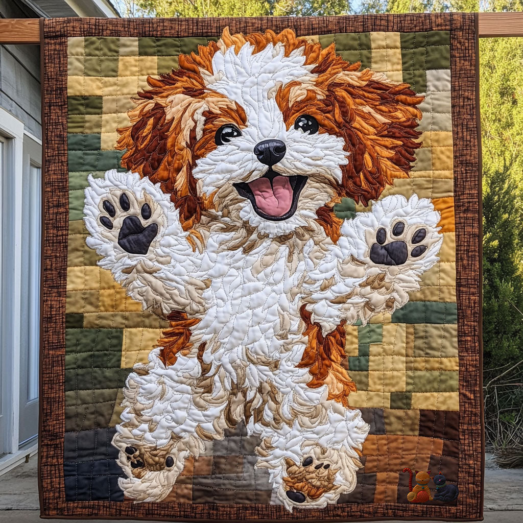 Poodle Happy WT1010018CL Quilt