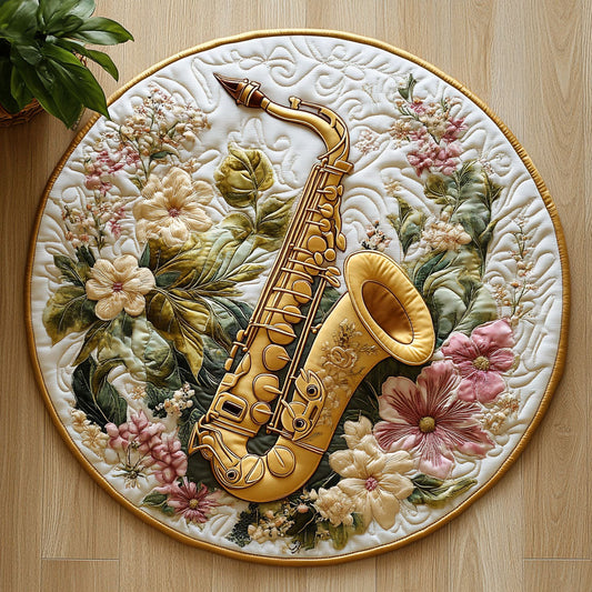 Saxophone Bloom CW3105640CL Quilted Round Mat