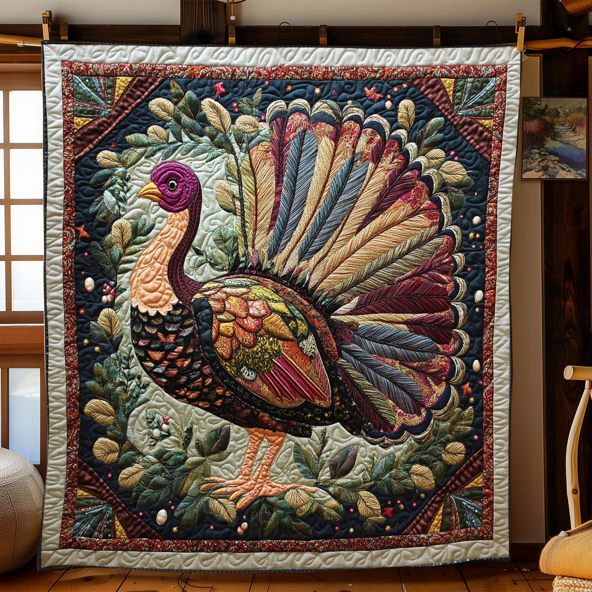Rustic Turkey Charm WJ0601011CL Quilt