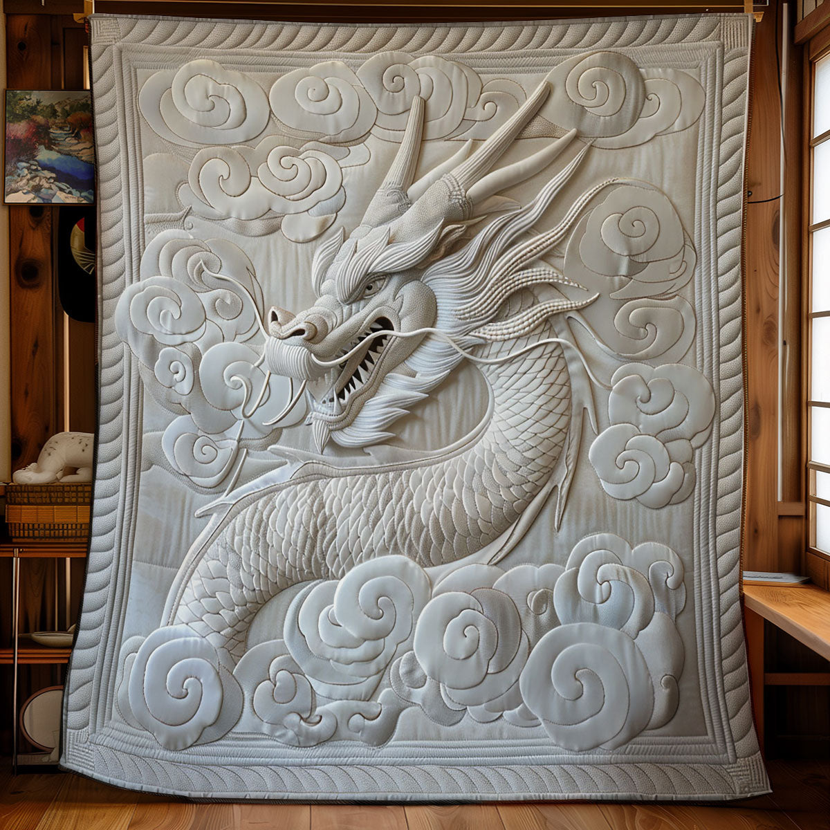 Royal White Dragon WY0901050CL Quilt