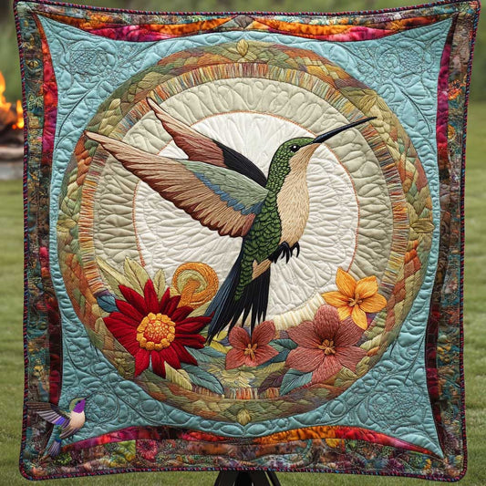Hummingbird's Floral Oasis WN0910009CL Quilt