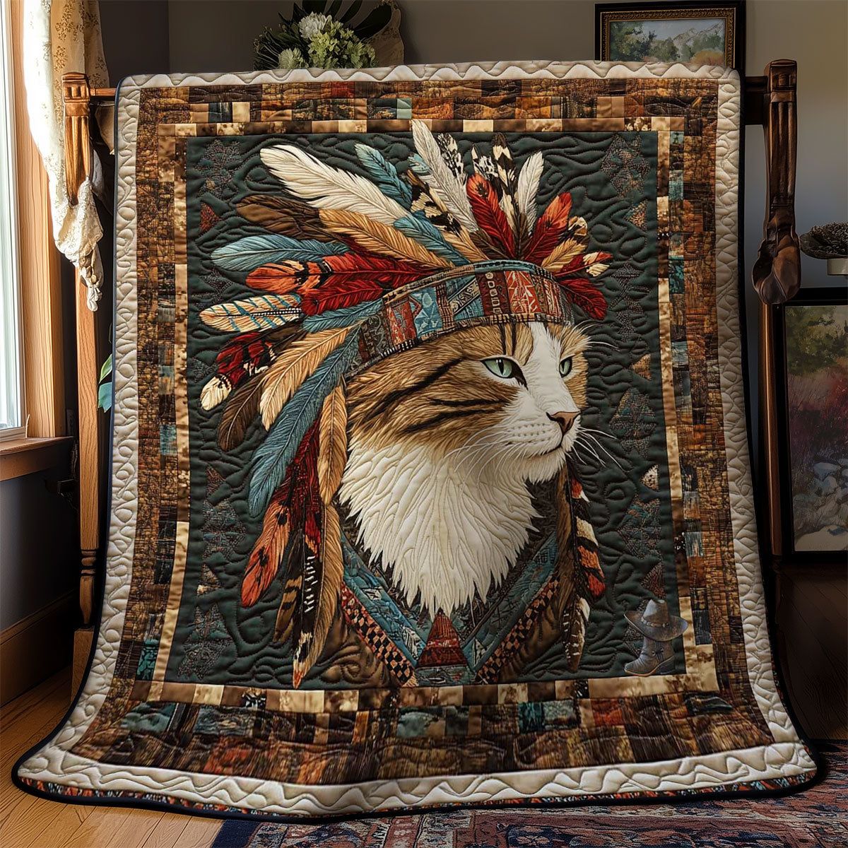 Tribal Cat Spirit WN2012012CL Quilt