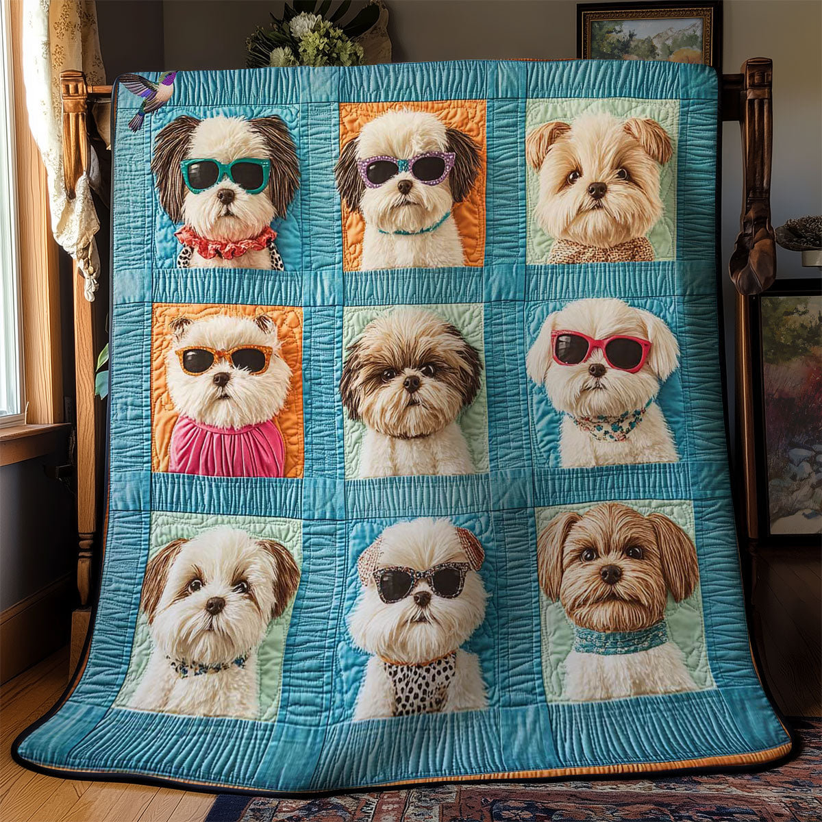 Shih Tzu Cool Dogs WN0811031CL Quilt