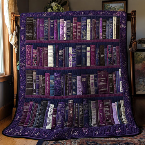Purple Bookshelf WY0901046CL Quilt