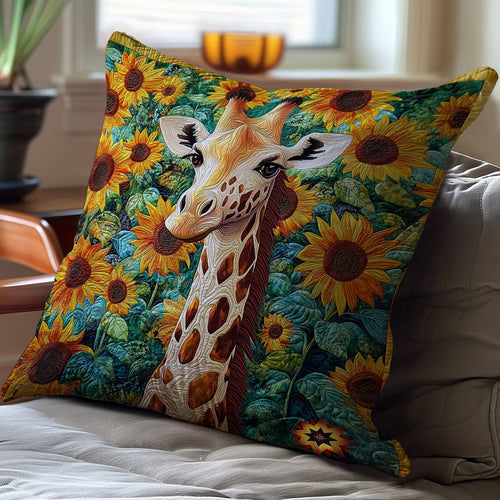 Sunflower Forest Giraffe WY1612076CL Quilt Pillow Case