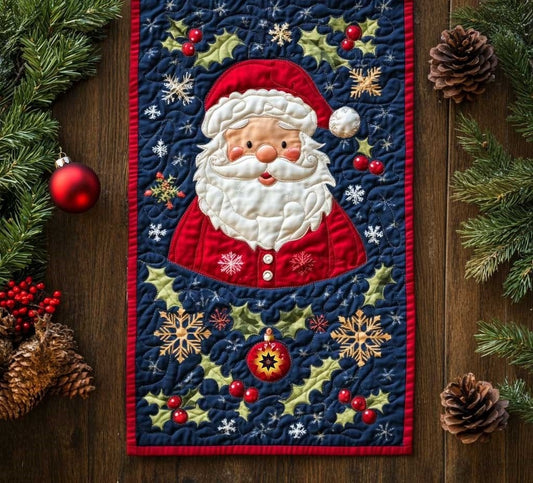 Cute Santa Clause WP2611022CL Quilted Table Runner