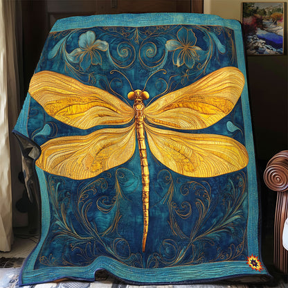 Yellow Dragonfly WY0312004CL Quilt