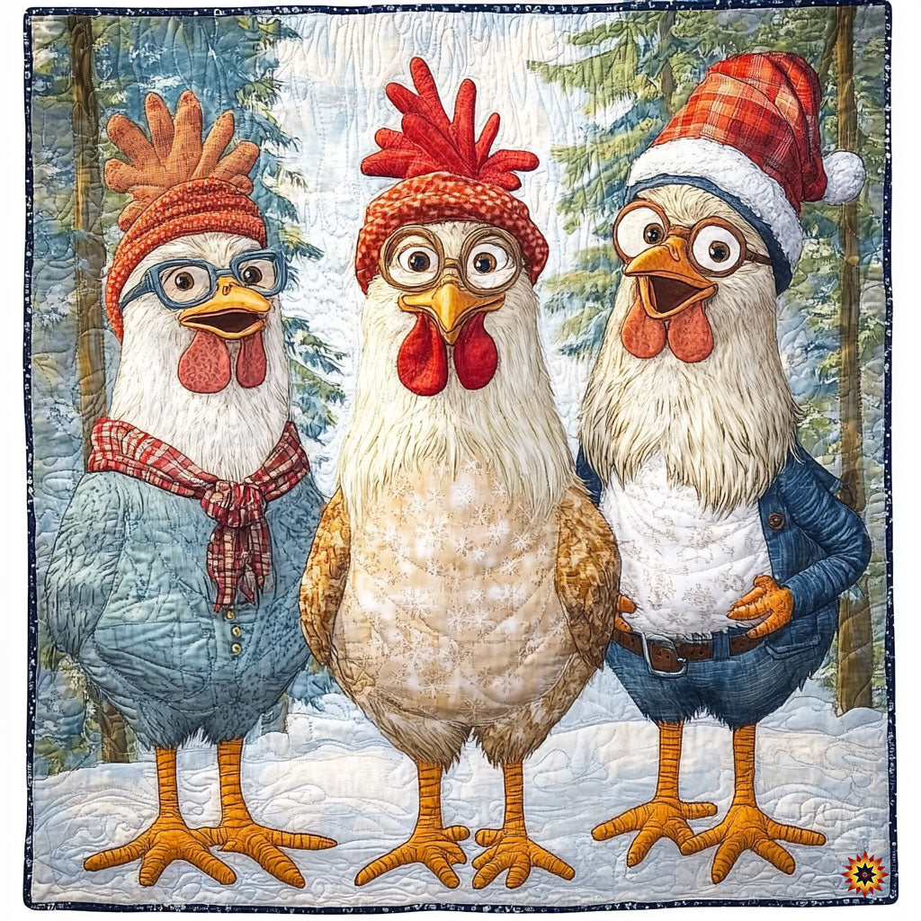 Winter Of Rooster WY3010019CL Quilt