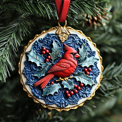 Golden Cardinal Joy WN1410027CL Christmas Ornament
