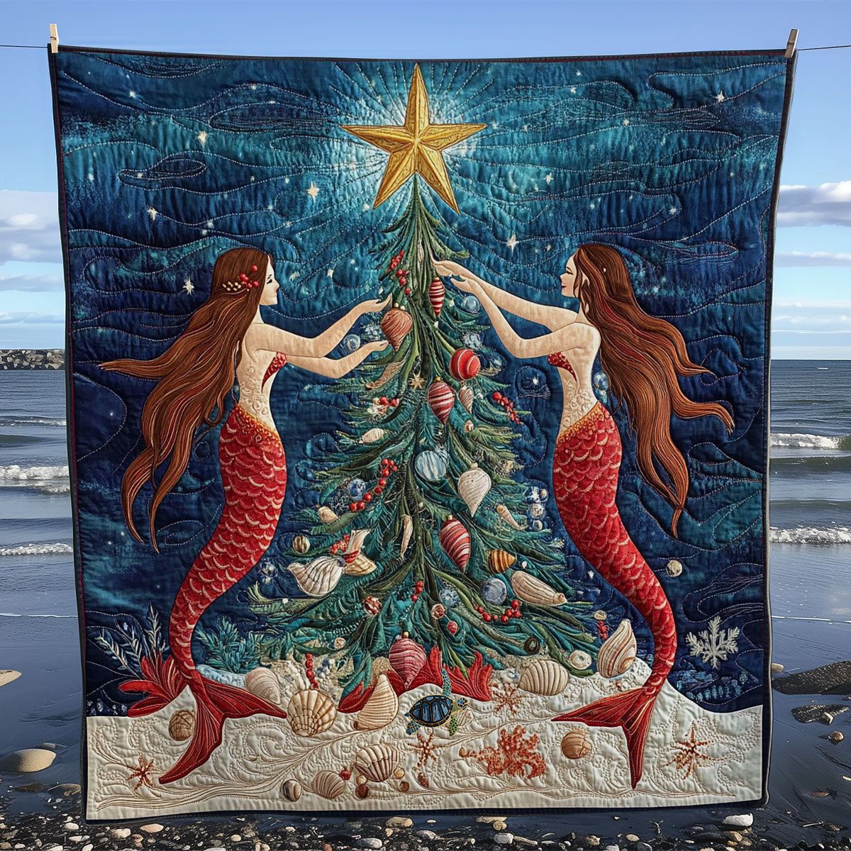 Christmas Mermaid WY0312025CL Quilt