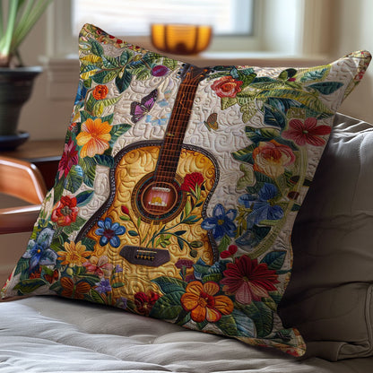 Flower Guitar WJ1309039CL Quilt Pillow Case