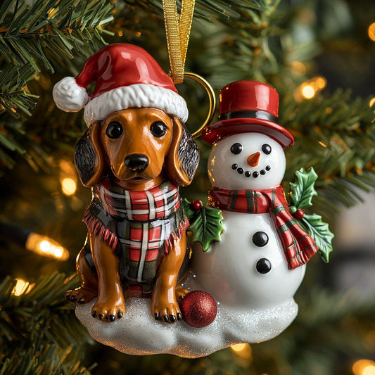 Dachshund Wonderland WN1510048CL Christmas Ornament