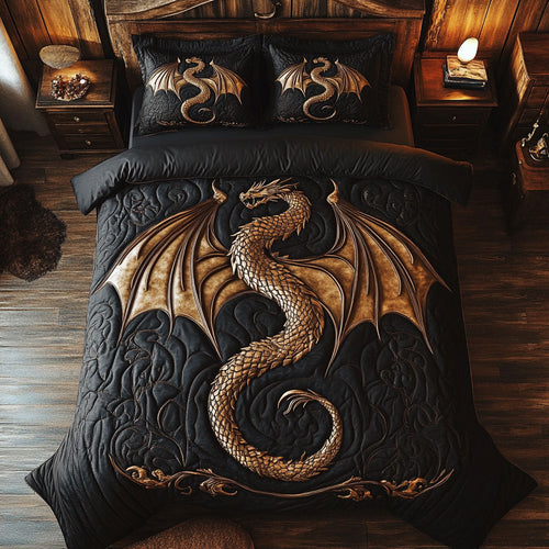 Mystic Gold Dragon WY2001029CL Duvet Cover Set