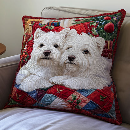 Shih Tzu Couple WY0412115CL Quilt Pillow Case