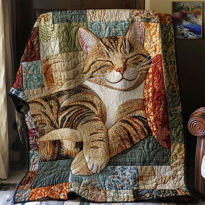 Patchwork Sleeping Cat WJ1912034CL Quilt