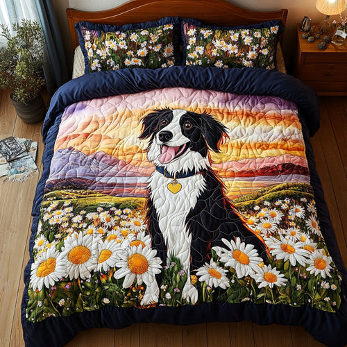 Border Collie Flower WT1901005CL Duvet Cover Set