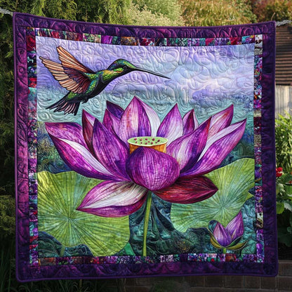 Hummingbird’s Tranquil Lotus WN2709045CL Quilt
