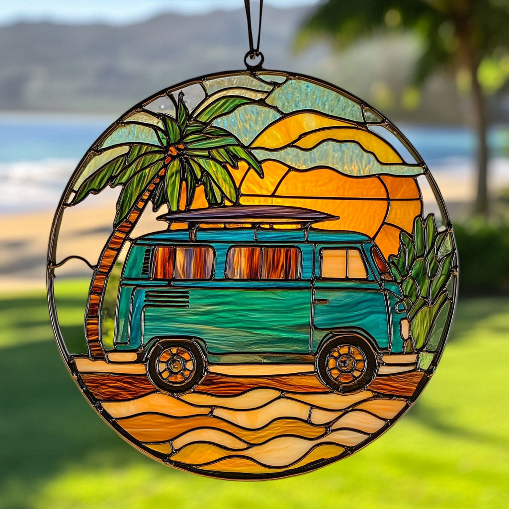 Beach Camping Van WY2202097CL Suncatcher