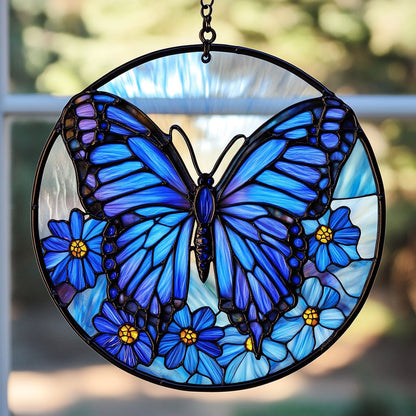Blue Butterfly WT2803018CL Suncatcher