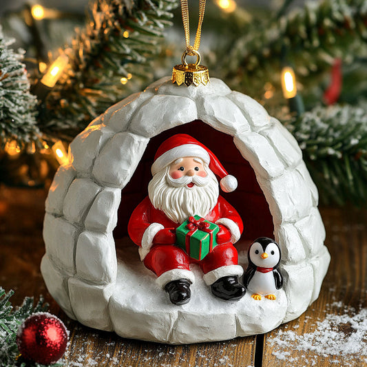 Santa and Penguin CW2311027CL Christmas Ornament