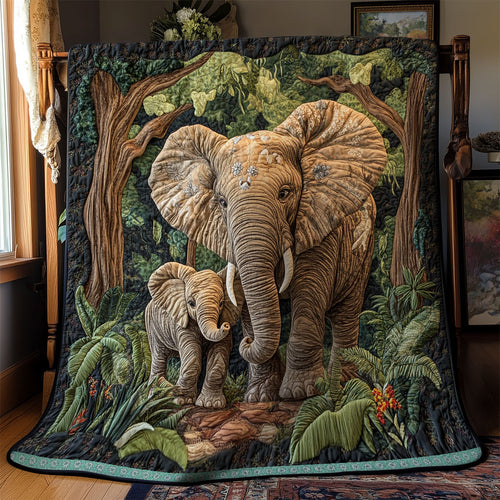 Elephant Forest WX2311017CL Quilt