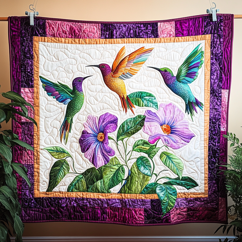 Hummingbird Purple Bliss WN2309042CL Quilt