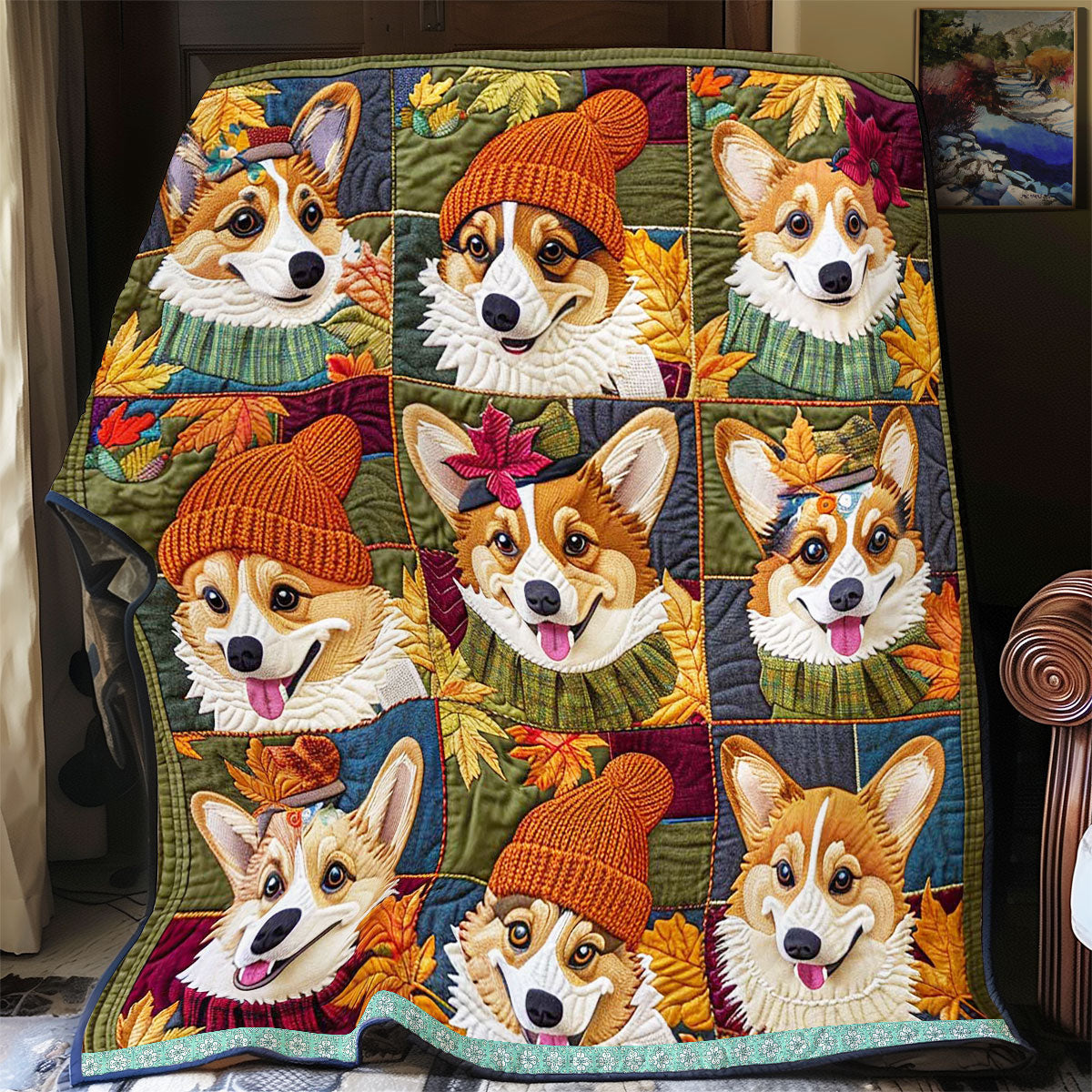Cute Corgi WJ1109001CL Quilt