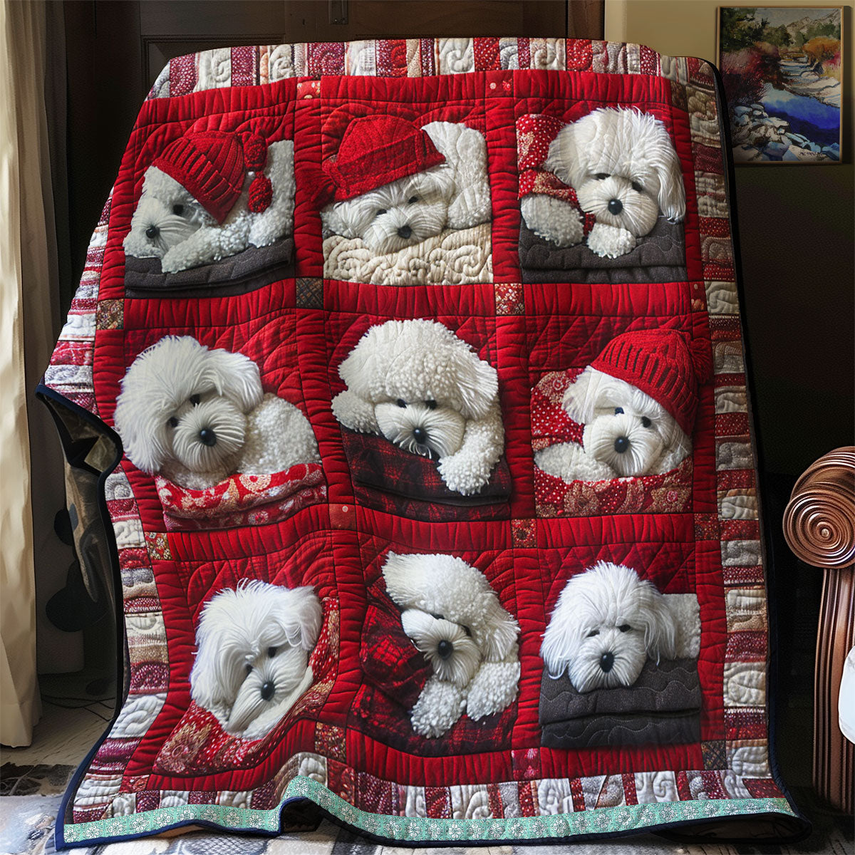 Bichon Frise Dream WN1209075CL Quilt