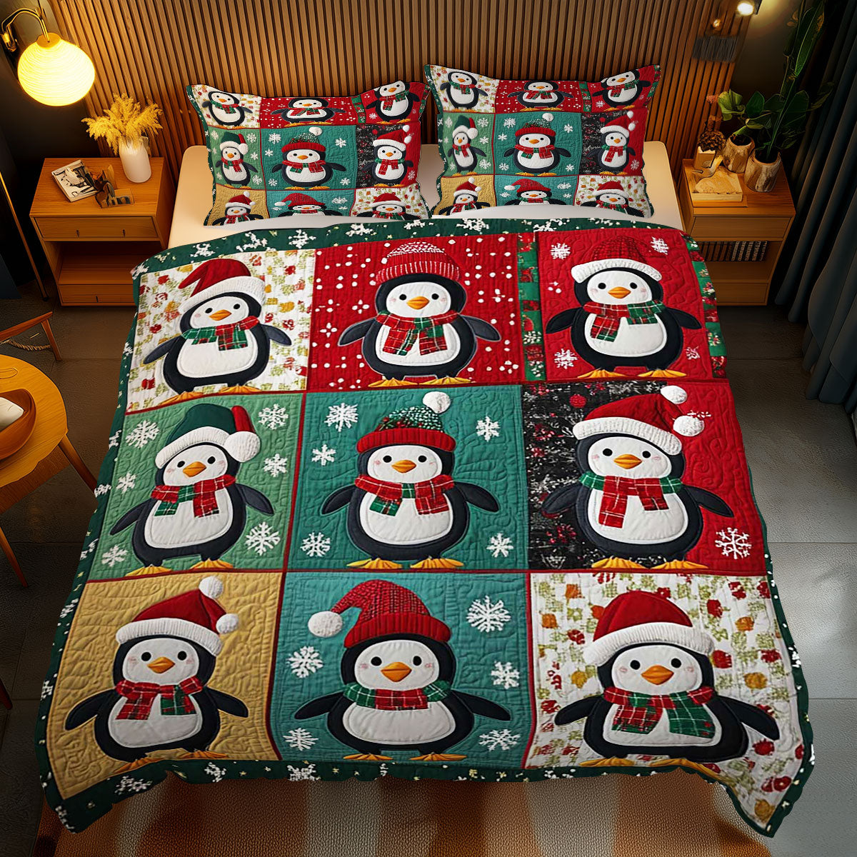 Christmas Penguin WJ3009026CL Duvet Cover Set