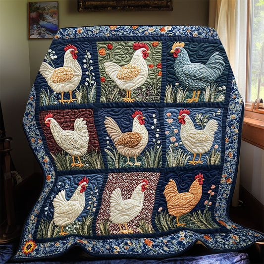 Playful Chicken  WX2612048CL Quilt