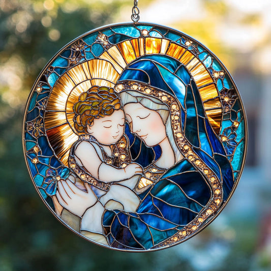 Blessed Mother And Baby WY2801020CL Suncatcher
