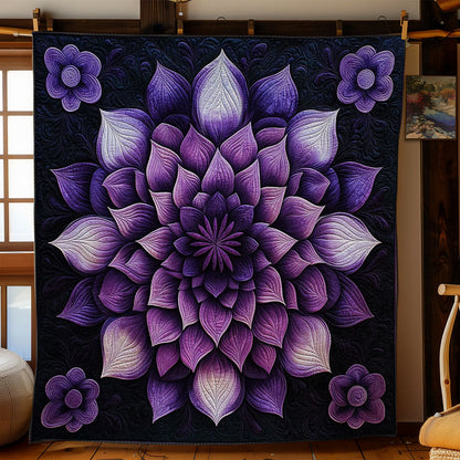 Purple Flower WY0801046CL Quilt