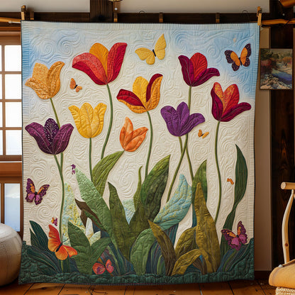 Colorful Tulip Garden WY1502035CL Quilt