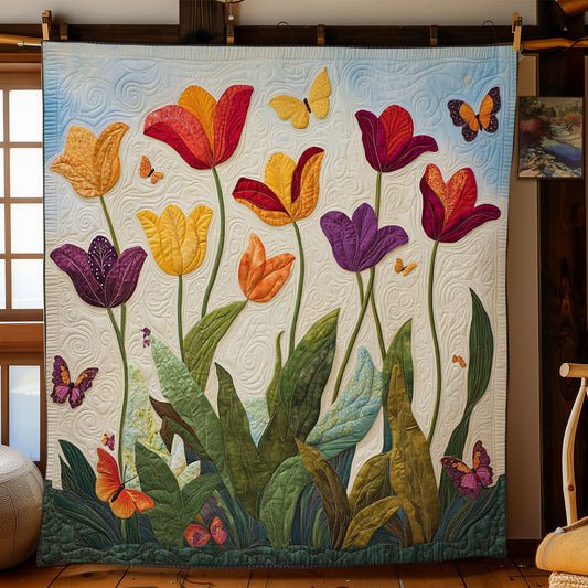Colorful Tulip Garden WY1502035CL Quilt
