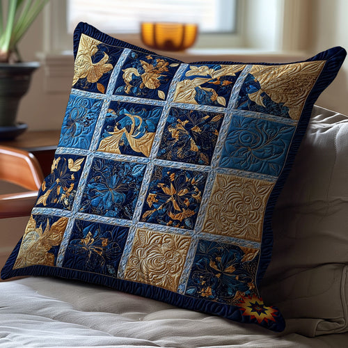 Blue Pathwork WY1012003CL Quilt Pillow Case