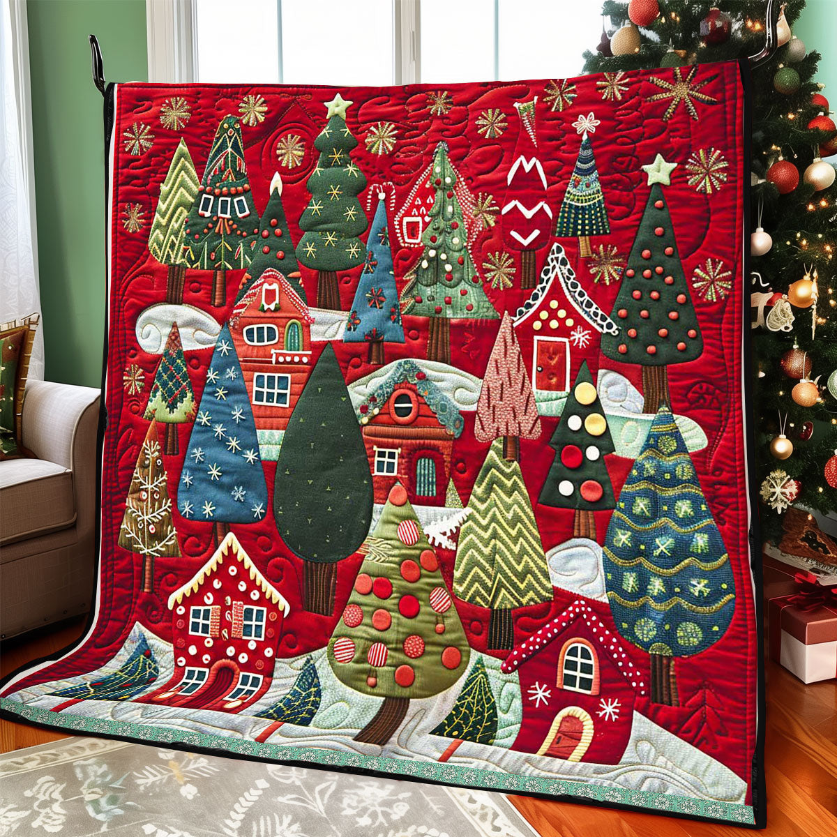 Christmas In Villages WP2208009CL Quilt