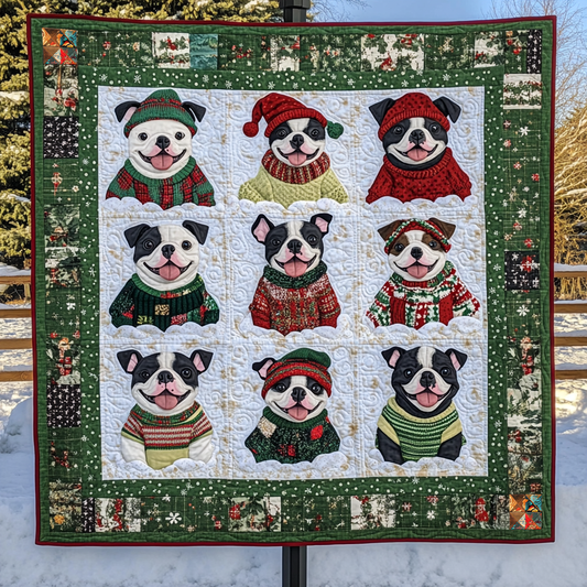 Smiling Boston Terriers XR0210002CL Quilt