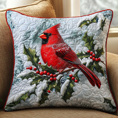 Red Cardinal Snow WT2702063CL Quilt Pillow Case