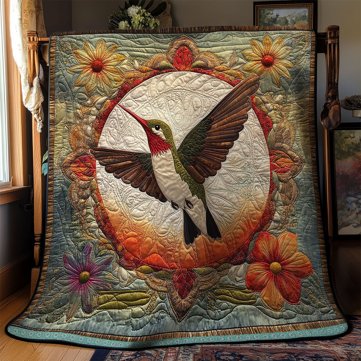 Hummingbird Bloom WN2609022CL Quilt