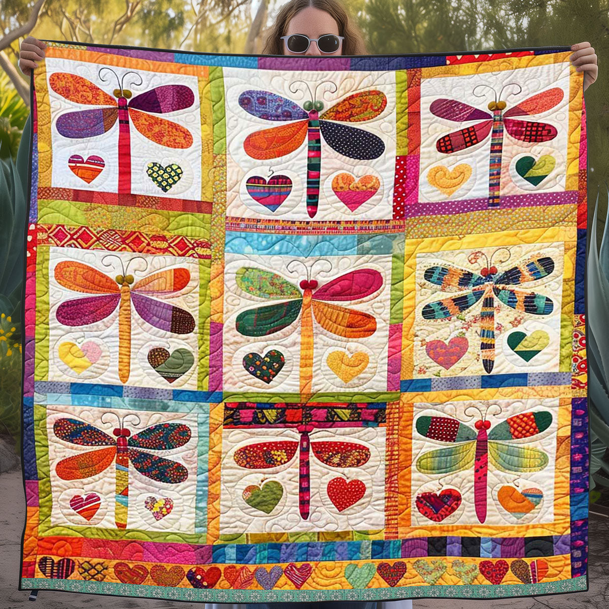 Patchwork Dragonflies WJ1309018CL Quilt