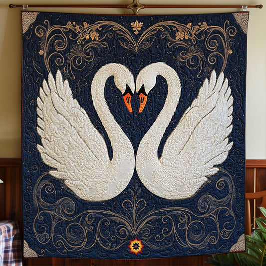 Couple Swan Valentine WP1012033CL Quilt