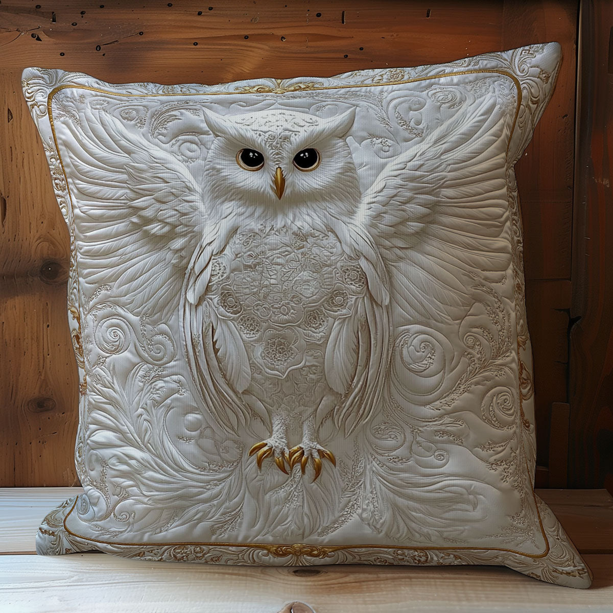 Elegant White Owl Portrait WY0301061CL Quilt Pillow Case