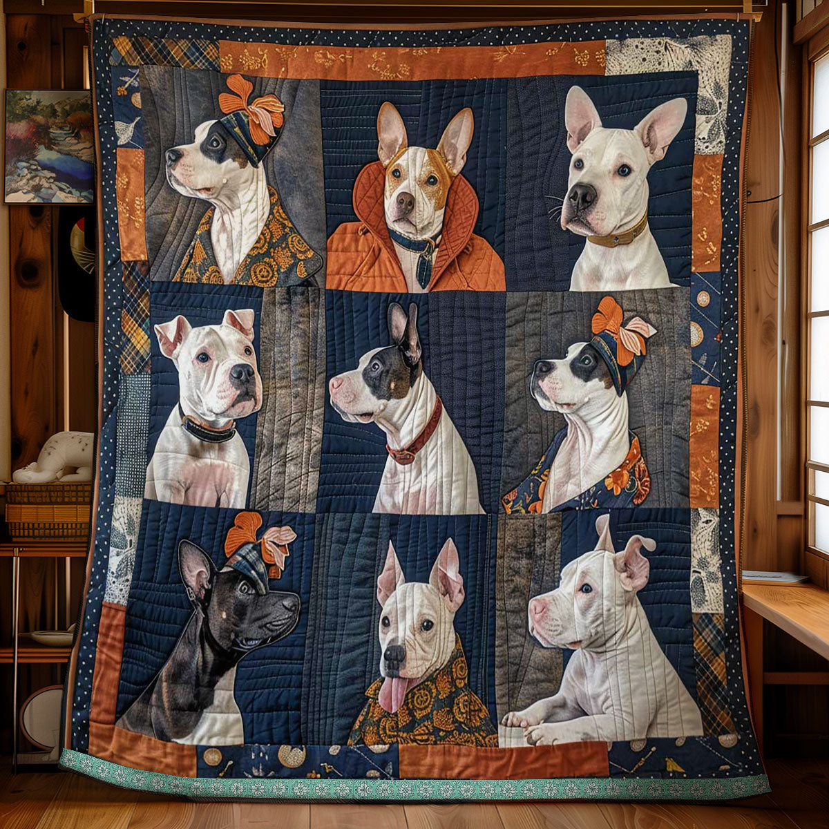 Bull Terriers Noble WN1209025CL Quilt