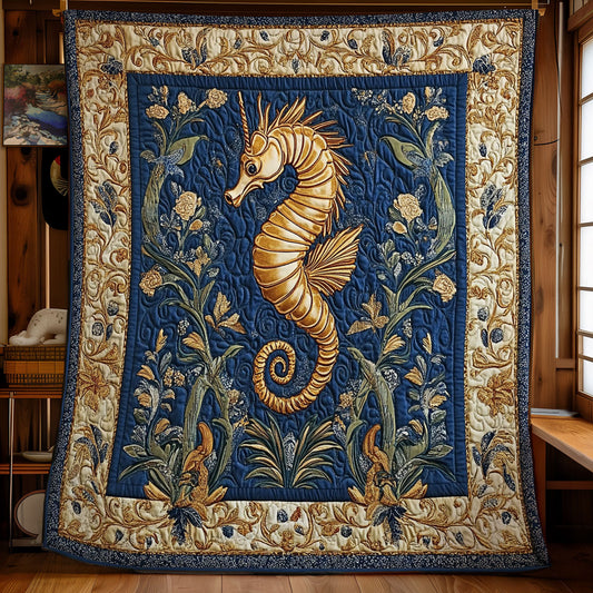 Royal Gold Seahorse WY1701057CL Quilt