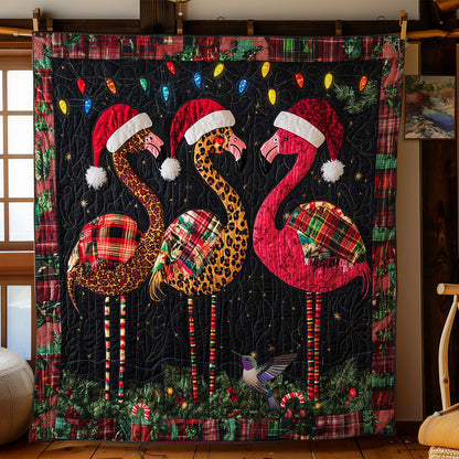 Festive Flamingo Patchwork WN1112030CL Quilt