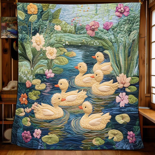 Adorable Swimming Ducks XB2003011CL Quilt