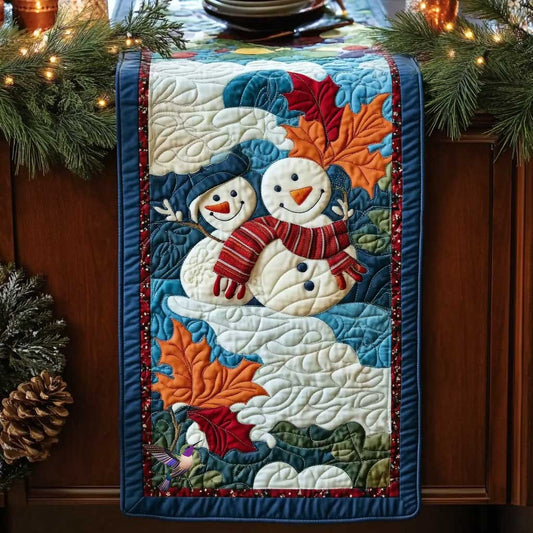 Winter Frost Snowman WN1111016CL Quilted Table Runner