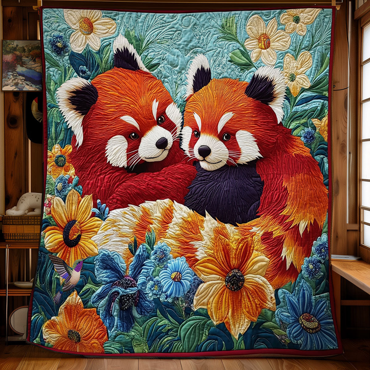 Couple Red Panda WY0212049CL Quilt