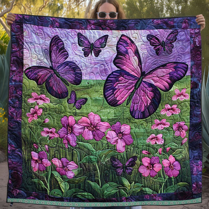 Purple Butterflies WJ2409021CL Quilt