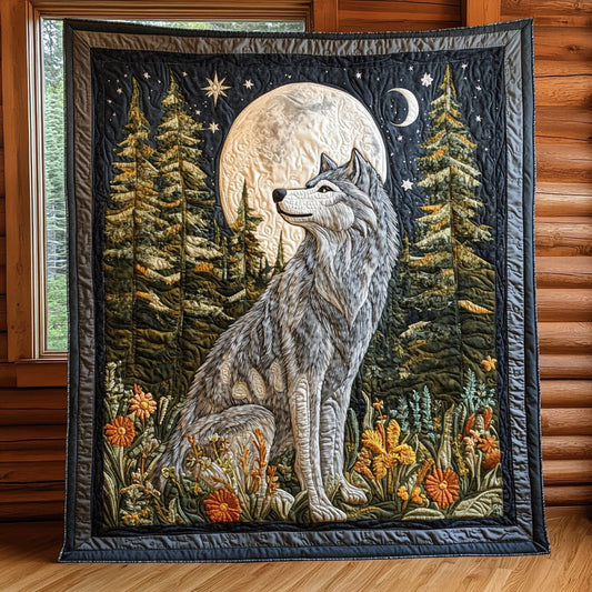 Forest Moon Wolf CW2209064CL Quilt